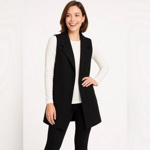 Tahari Black Sleeveless wool blend Vest